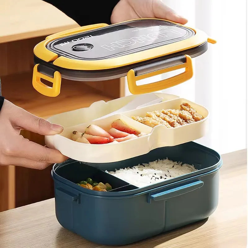 Portable Fruit Food Container, Microwave Lunch Box, Picnic Preservation Box, Double-layer Lunch Box, Kitchen Tools