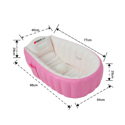 New Style Portable bathtub inflatable Children bath tub bottom Cushion winner keep warm folding Baby Bathroom Use