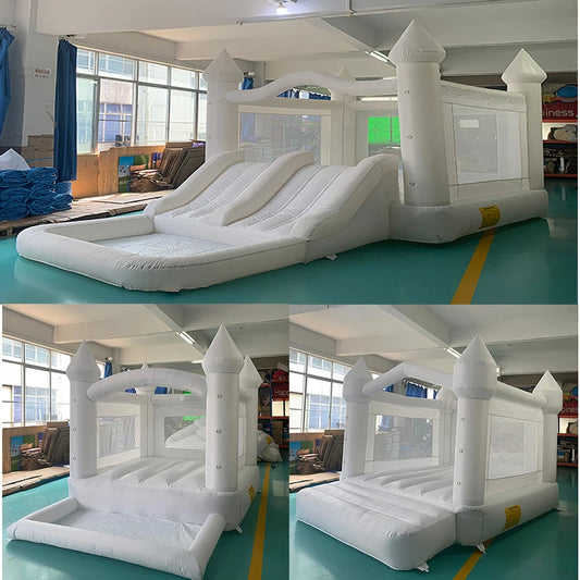 YARD White Bounce House Series Inflatable Jumping Castle Bouncy House For Kids With Blower PVC/Nylon Children Kids Play Toys