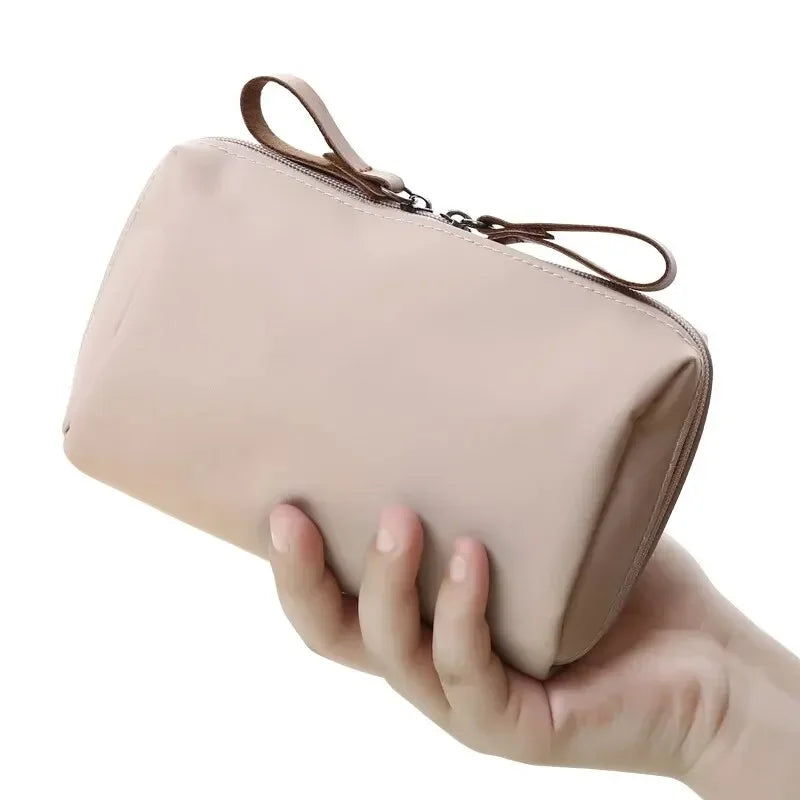 2024 New Women's Small Bag Toiletry Bag Portable Mini Solid Color Korean Makeup Bag Large Capacity Waterproof Storage Clutch Bag