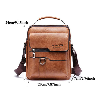 Men's Durable Shoulder Bag High Quality Leather Cross Body Sling Bags Travel Crossbody Fashion Pack for Male