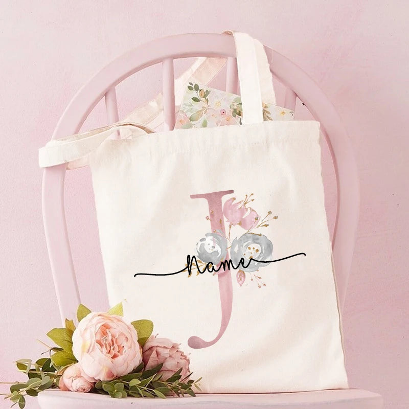 Personalized Bridesmaid Tote Bags Maid of Honor Custom Name  Handbag Bridal Bachelorette Party Gifts Bride Wedding Shoulder Bag