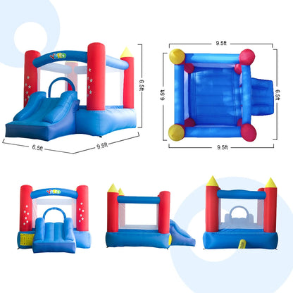 YARD Inflatable Bounce House For Kids Jumping House With Slide With Blower Home Use Small Outdoors Inflatable Castle Children