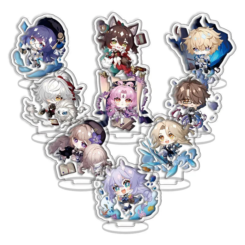 9pcs/Set Grandmaster of Demonic Cultivation Arcylic Stand Cosplay Figure Keyring Jewelry Mo Dao Zu Shi Fuuny Acrylic Key Chain