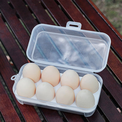 Portable Eggs Box Case Shockproof Egg Holder Kitchen Container Case Transparent Kitchen Organizer for Outdoor Camping Picnic