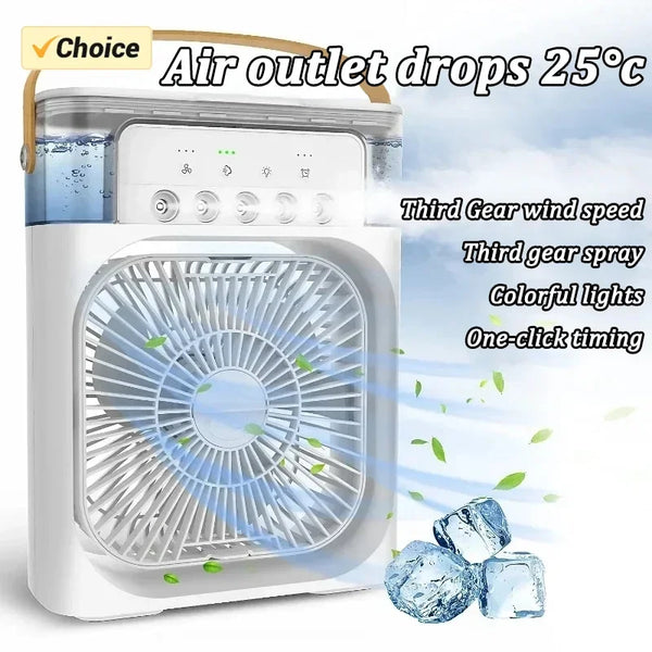 Humidifier Cooler Fan 3 Gear Air Conditioner Cooler Portable USB Chargeable Desktop Spray Fans For Office Dormitory Room Cooling