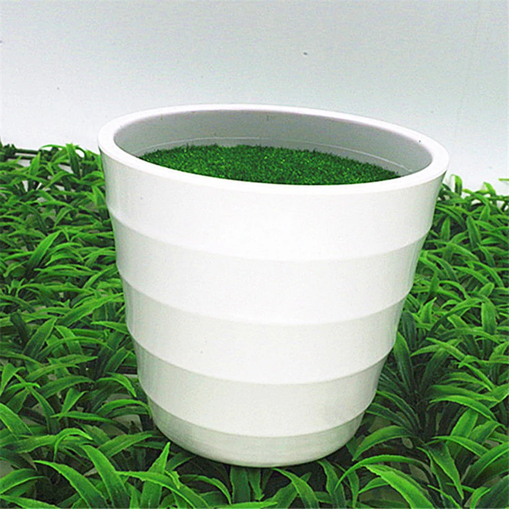 Artificial Pot Plants Pot Nursery Pot  Artificial Lawn Vase White Plastic Thick Plant Flower Pot Home Garden Decoration