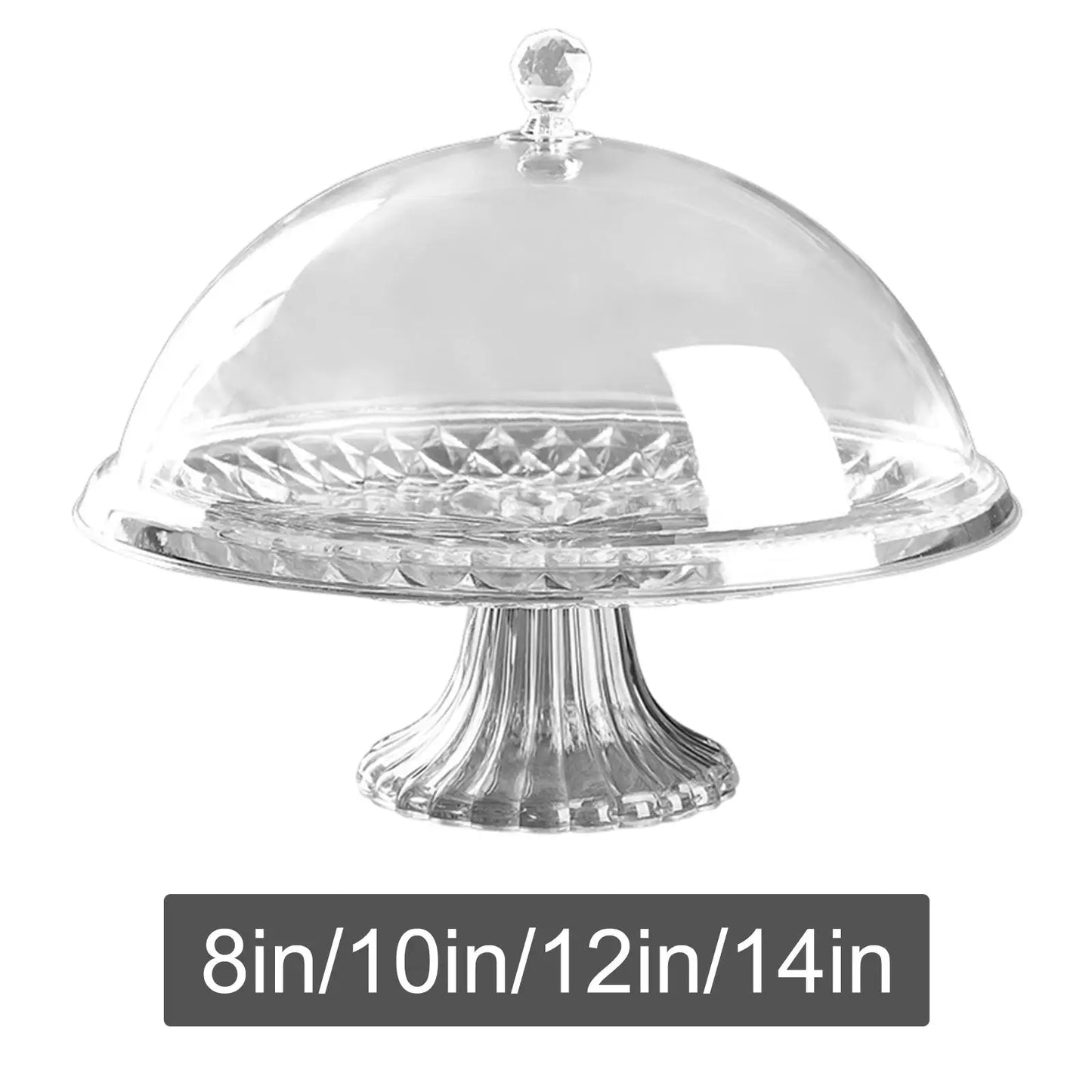 Cake Plate with Dome Serving Cookie Platter Drop Resistant Protective Dessert Storage Cake Stand for Dining Rooms