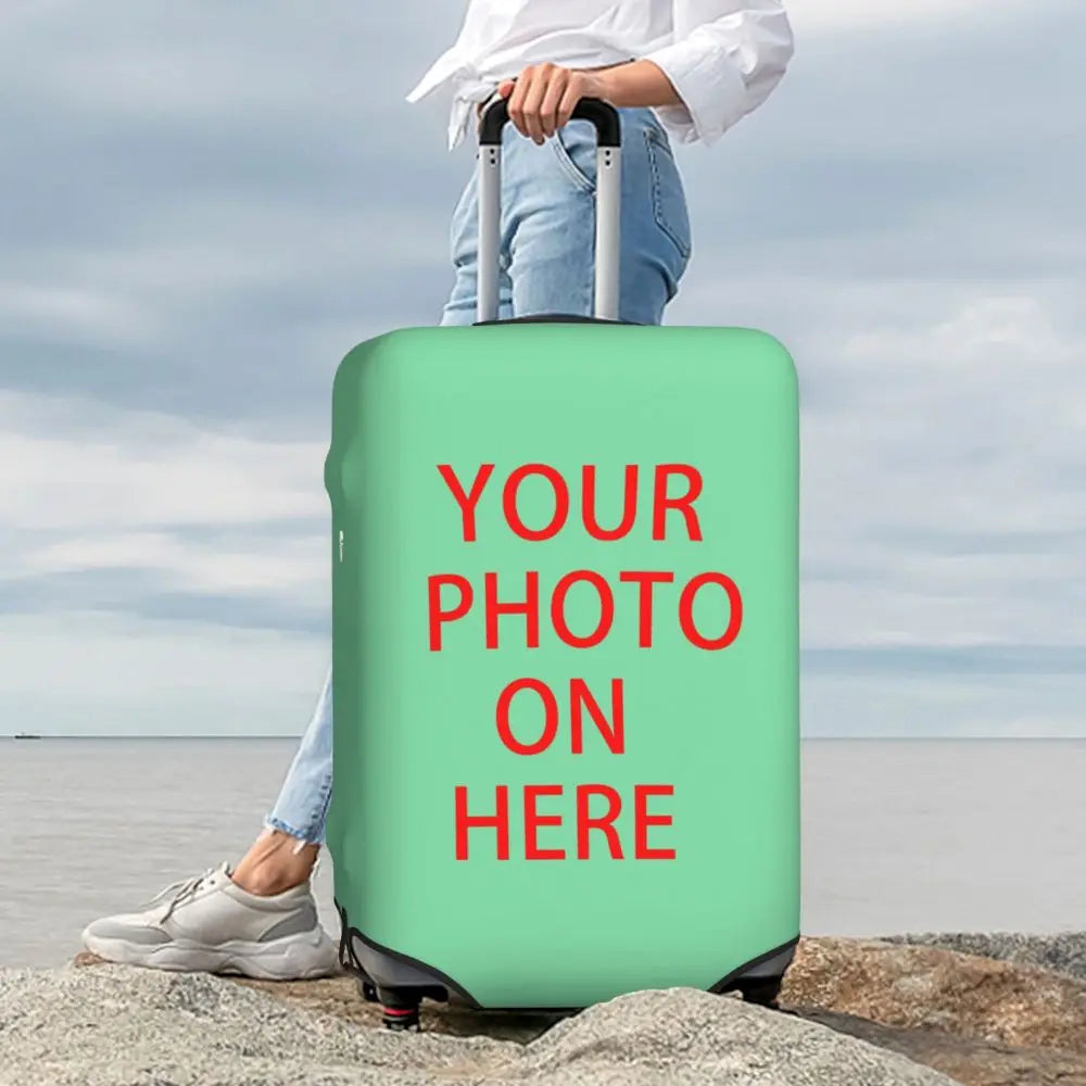 Custom Personalized Custom Photo Logo Luggage Cover Cute Customized DIY Print Suitcase Protector Covers Suit For 18-32 inch