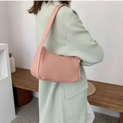 2024 Fashion Women New Shoulder Underarm Bags Casual Ladies Pure Color Small Purses Handbags Elegant PU Leather  Bags