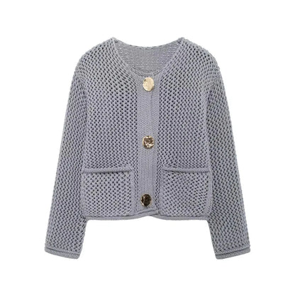 Autumn Winter Knitted Cardigans For Women Casual Button Long Sleeve Female Sweater 2024 Fashion Loose Lady Cardigans Coat