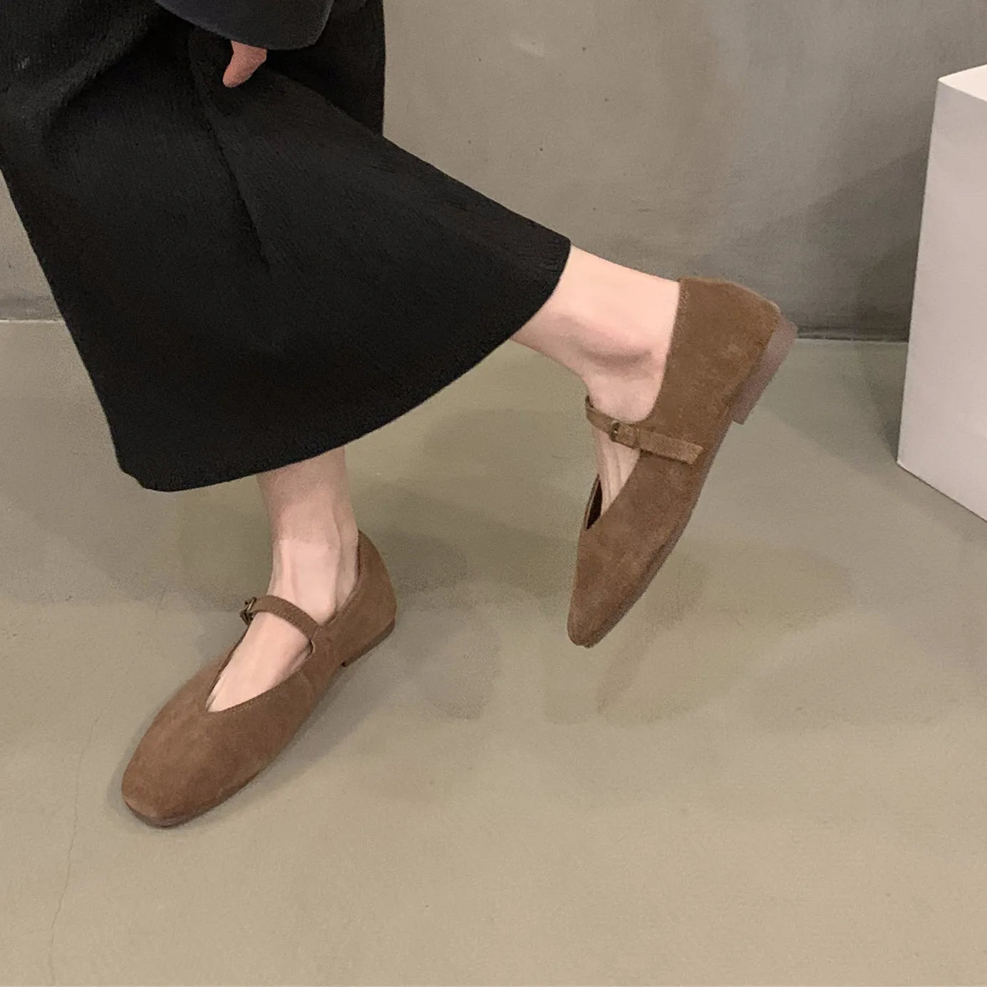 Bailamos 2024 Spring New Brand Women Flats Round Toe Shallow Slip On Ladies Casual Ballet Shoes Soft Leather Eelgant Dress Shoes