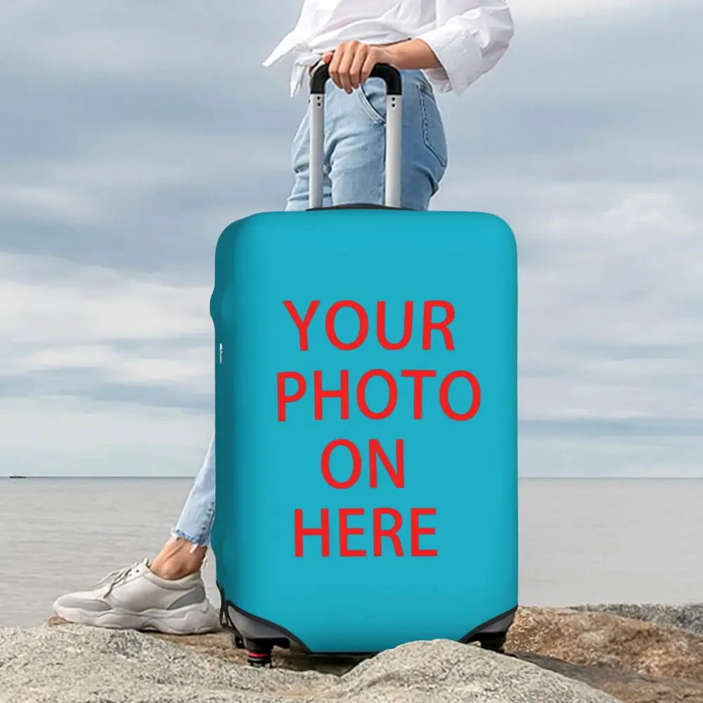 Custom Personalized Custom Photo Logo Luggage Cover Cute Customized DIY Print Suitcase Protector Covers Suit For 18-32 inch