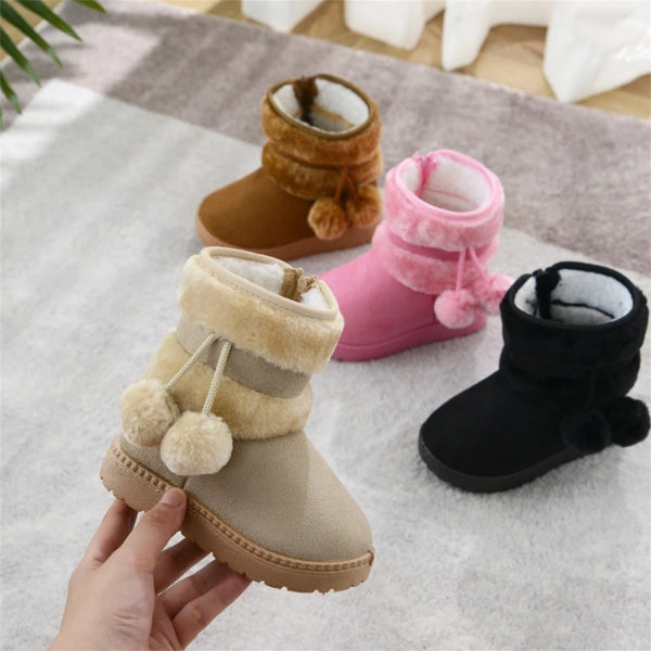 Kid Snow Boot Thickened Baby Girl Boot Warm Cotton Shoe Bota Niña ботинки для девочки резиновые сапоги детские детская обувь 부츠