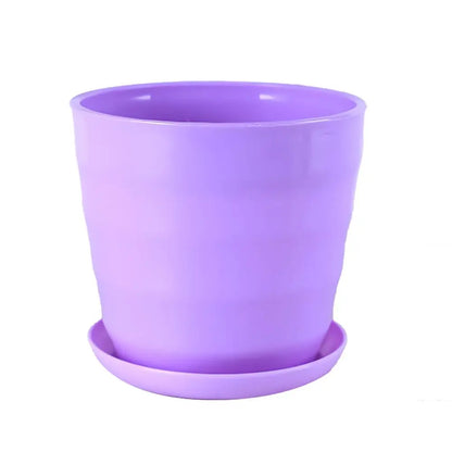 Colorful Plastic Flower Pot Green Plant With Trays Green Plant Succulent Plant Flowerpot Desktop Decoration Home &Garden Supply