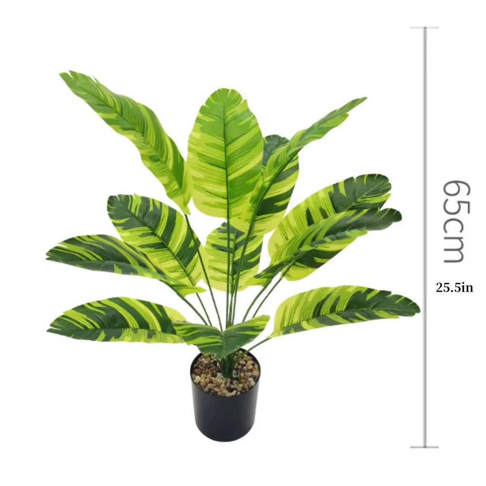 Plantain Palm Simulated Potted Plant Artificial Plants Garden Room Decoration Fake Flower Leaf Bonsai Outdoor Party Ornament