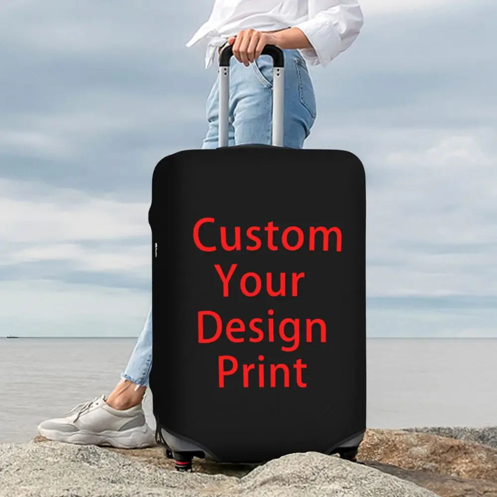 Custom Personalized Custom Photo Logo Luggage Cover Cute Customized DIY Print Suitcase Protector Covers Suit For 18-32 inch