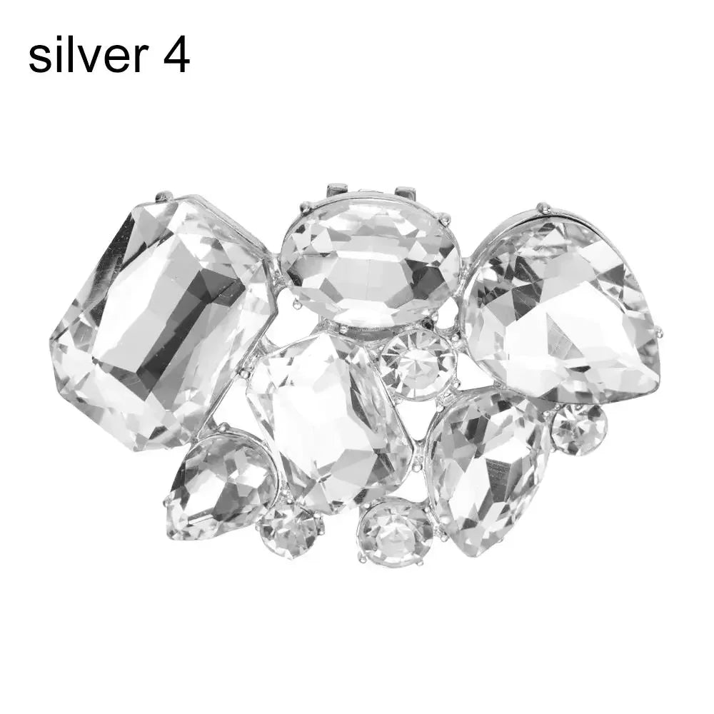 1PC Shiny Crystal Shoes Decorations Clip Women High Heel Rhinestone Charm Buckle Bag Pendant Brooch Wedding Bride Accessories