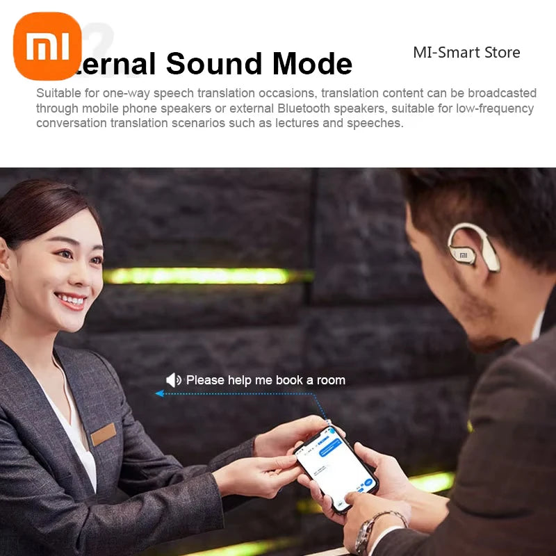 Xiaomi Wireless Bluetooth-Compatible Translation Earphones Language Translation Earbuds Long Battery Life for Travel Business