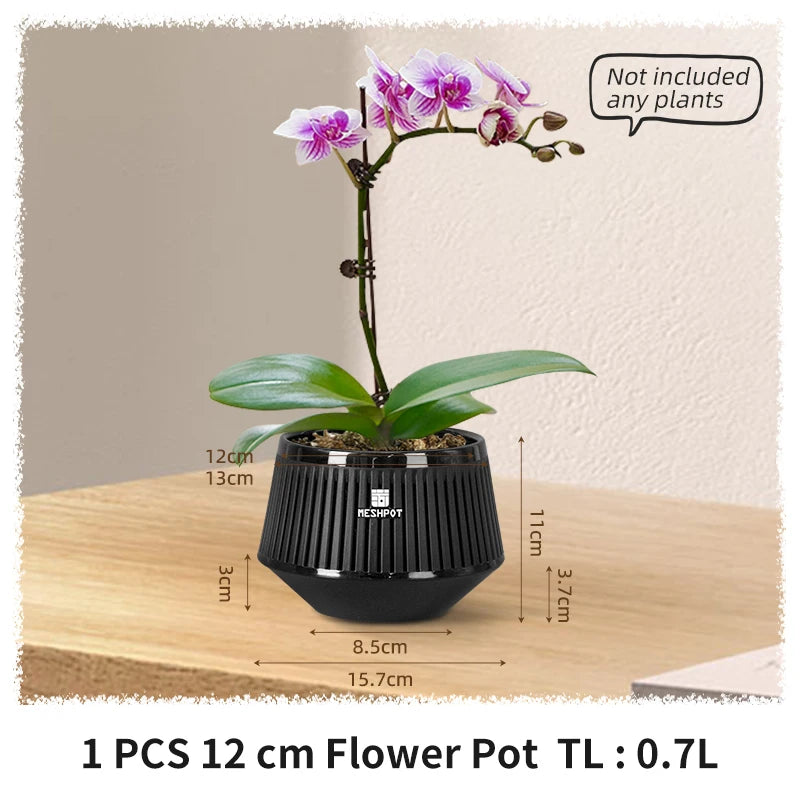 Meshpot Orchid Pots with Holes Flower Pot for Repotting Plastic Planter Indoor-Outdoor Plants Home Decorative air Plant Pot