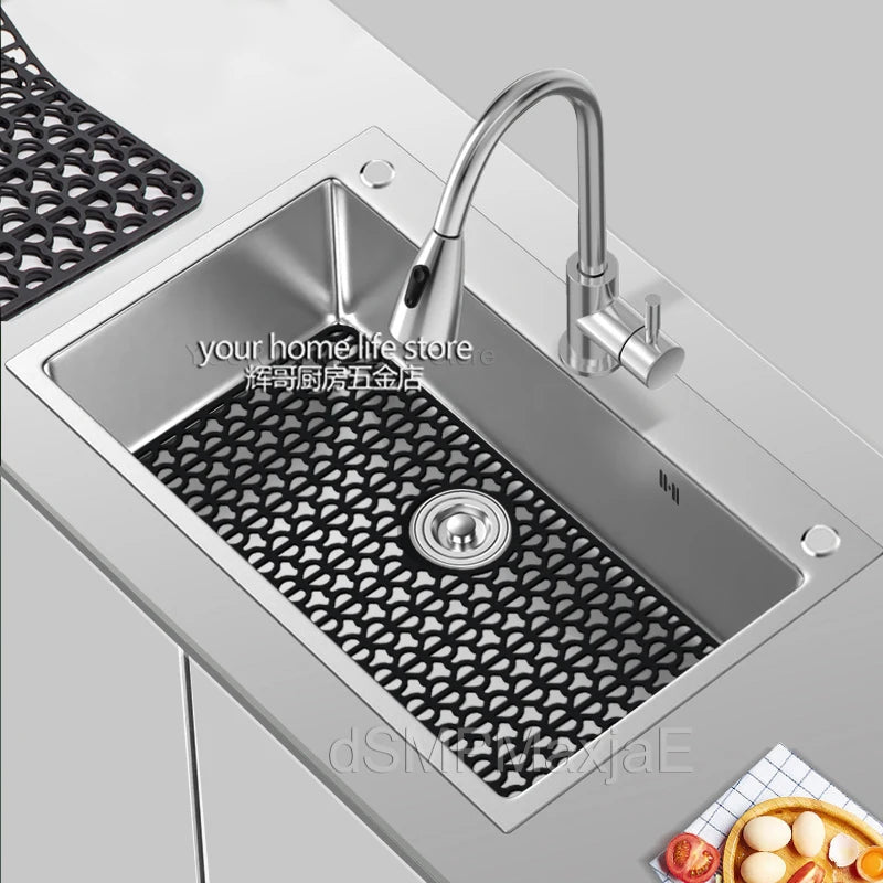 Silicone Sink Mat-Protectors for Kitchen Sink with Drain,Kitchen Sink Grid,Non-Slip Heat-Resistant Sink Mat for Bottom of sink