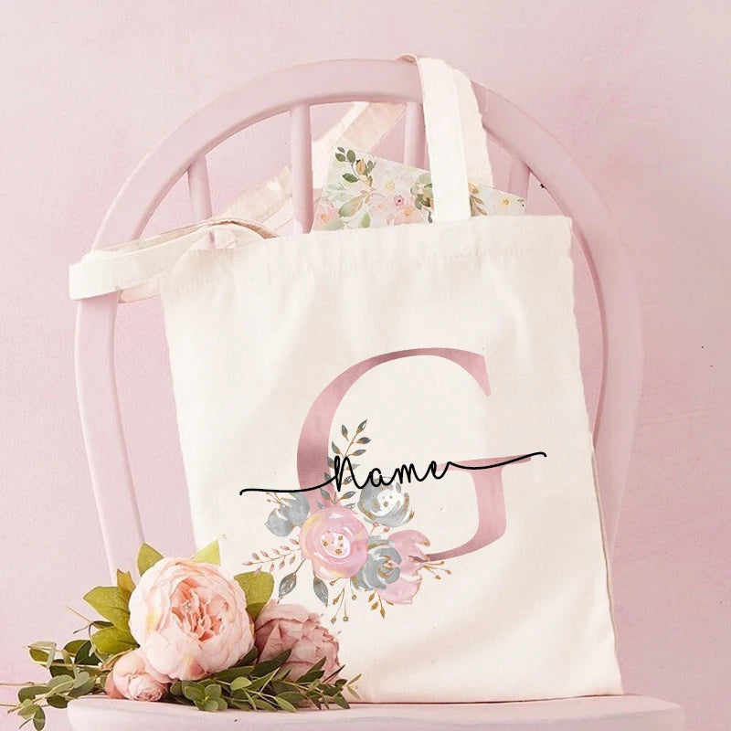 Personalized Bridesmaid Tote Bags Maid of Honor Custom Name  Handbag Bridal Bachelorette Party Gifts Bride Wedding Shoulder Bag