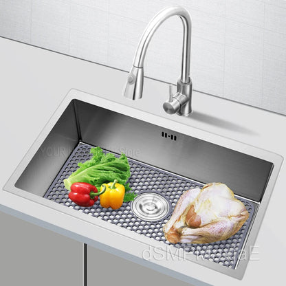 Silicone Sink Mat-Protectors for Kitchen Sink with Drain,Kitchen Sink Grid,Non-Slip Heat-Resistant Sink Mat for Bottom of sink