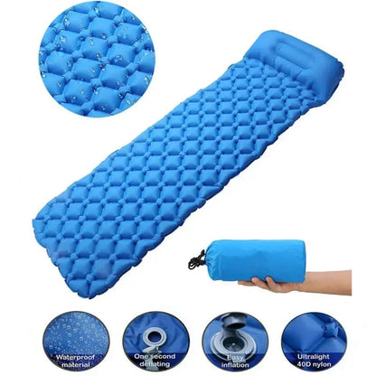 Sleeping Pad Ultralight Inflatable Sleeping Pad for Camping,Ultralight Waterproof Sleeping Mat W/Pillow Hammock Mate air sofa