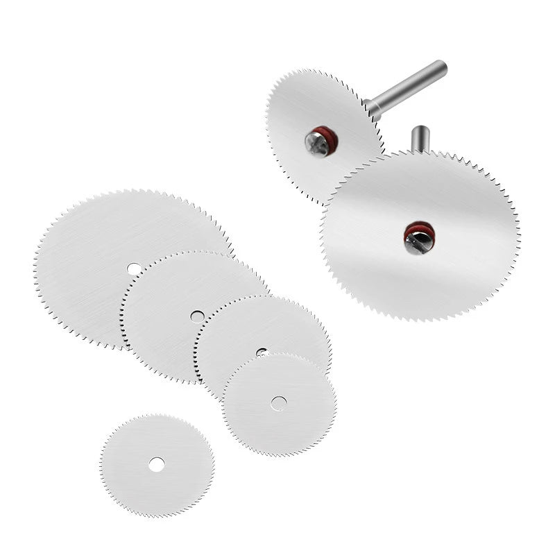 11Pcs Kit Mini Circular Saw Blade Electric Grinding Cut Cutoff Mandrel Set Metal Disc Tool Electric Grinding Cut Off Mandrel Set