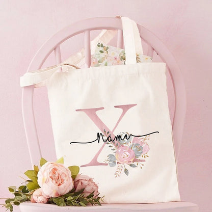 Personalized Bridesmaid Tote Bags Maid of Honor Custom Name  Handbag Bridal Bachelorette Party Gifts Bride Wedding Shoulder Bag