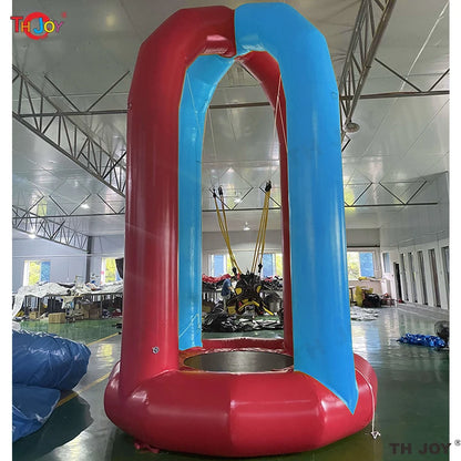 5M Tall Inflatable Bungee Jump Game Airtight Inflatable Bounce Jumping Trampoline For Kids N Adults