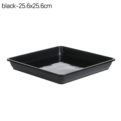 Hot 4/6/7/8/10 inch Plastic Plant Pot Saucer Drip Trays Saucers Indoor Outdoor Heavy Duty Square Flower Pot Brown/White/Black