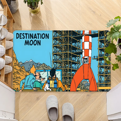 The Adventures of Tintins Door Mat Entrance Non-slip Doormat Washable Kitchen Carpet Hallway Rugs Bathroom Bath Door Mats