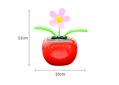 Solar Powered Automatic Swinging Sunflower Dancing Animated Flower Toy Car Interior Decorations Styling Home Decoration