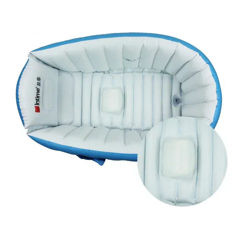 New Style Portable bathtub inflatable Children bath tub bottom Cushion winner keep warm folding Baby Bathroom Use