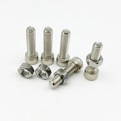 420/210/180/110/75PCS 304 Stainless Steel Allen Hexagon Hex Socket Cap Head Screw Bolt and Nut Set M2 M2.5 M3 M4 M5 M6 M8 Kit