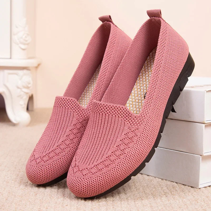 Casual Women's Shoes Summer Mesh Breathable Flat  Ladies Comfort Light Sneaker Socks Women Slip on Loafers Zapatillas Muje