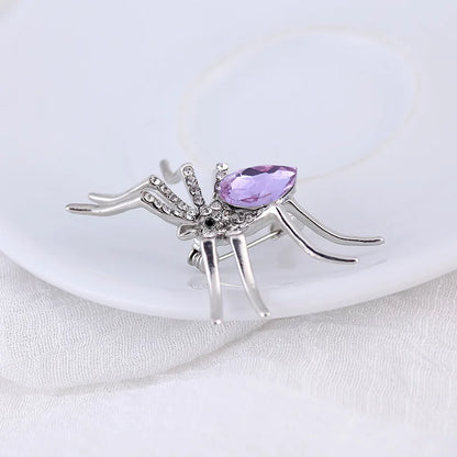 SKEDS New Arrival Big Spider Rhinestone Metal Brooches Pins For Women Men Fashion Insect Accessories Clothing Coat Jewelry Gift