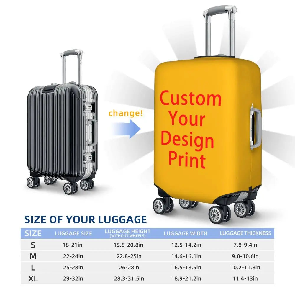 Custom Personalized Custom Photo Logo Luggage Cover Cute Customized DIY Print Suitcase Protector Covers Suit For 18-32 inch