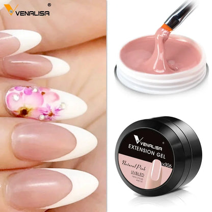 15ml UV Construction Gel Semi-transparent Builder Clear Jelly Pink Camouflage Venalisa Nail Building Extending Self Leveling Gel