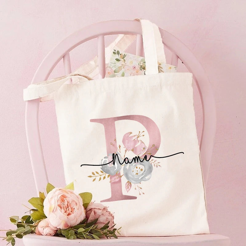 Personalized Bridesmaid Tote Bags Maid of Honor Custom Name  Handbag Bridal Bachelorette Party Gifts Bride Wedding Shoulder Bag