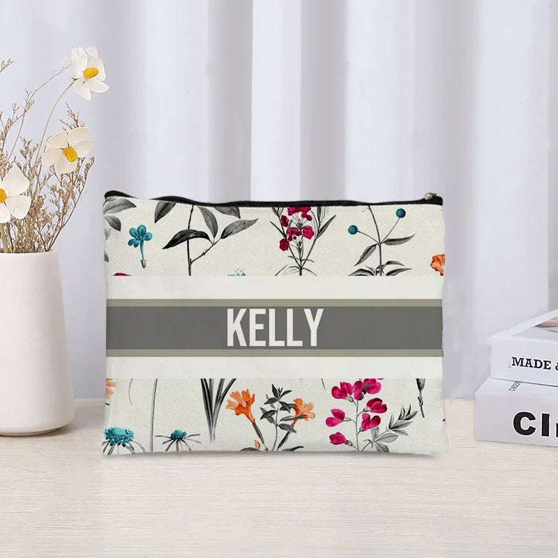 Custom Cosmetic Bag Trendy Women Handbag Luxury Wedding Bridesmaid Gift Name Purse Brand Side Bag for Ladies Travel Toilet Pouch