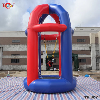 5M Tall Inflatable Bungee Jump Game Airtight Inflatable Bounce Jumping Trampoline For Kids N Adults