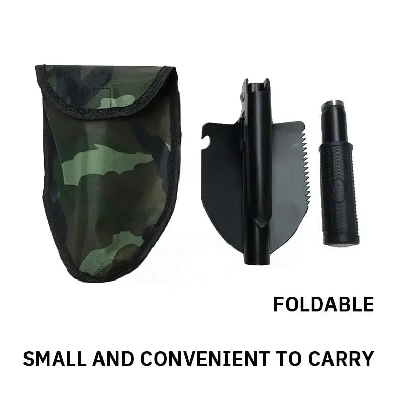 1PC Engineer Shovel Military Shovel Outdoor Multifunctional Folding Military Vehicle Camping Fishing  Pickaxe