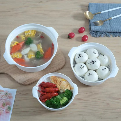 Microwave Oven Special Box Heated Soup Pot Rice Steamed Hot Steamed Buns With Lid Eco-friendly Food Grade Kitchen Tool