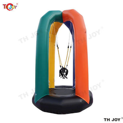 5M Tall Inflatable Bungee Jump Game Airtight Inflatable Bounce Jumping Trampoline For Kids N Adults