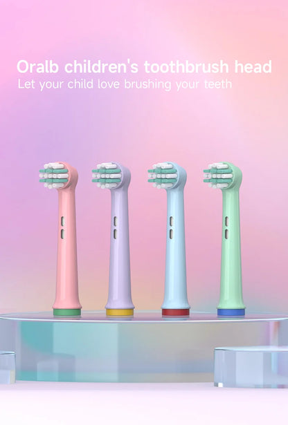 4 Pcs Suitable for  Oral Bi electric children's toothbrush head EB-10A Brauo soft bristles children3744/D100K 4510K d10 d12