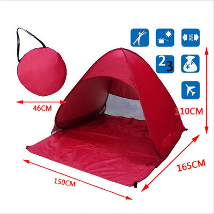 Quick Automatic Opening beach tent sun shelter UV-protective tent shade lightwight pop up open for outdoor camping fishing