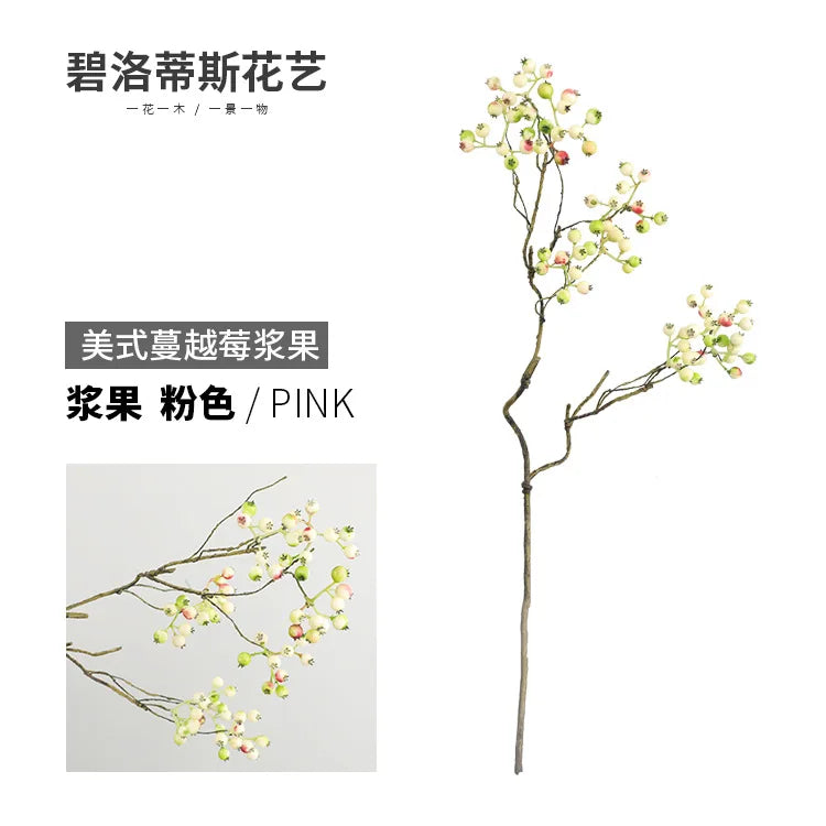 Artificial Withered Branches Berry Flower Flores Artificiales Home Nordic Decor Wedding Party Room decoration