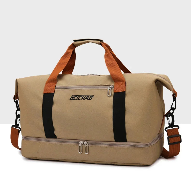 Fashion Men Women Large Capacity Travel Bag Large Capacity Men Sports Bag Waterproof Women Messenger Bag Wet and Dry